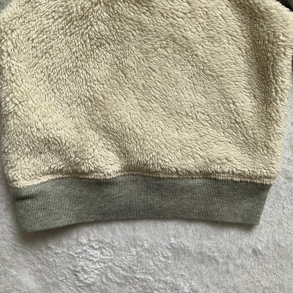 Baby Gap Fuzzy Bear Sherpa Sweatshirt 6-12M | Neutral Grey Cozy Fall Top VGUC - Picture 15 of 16
